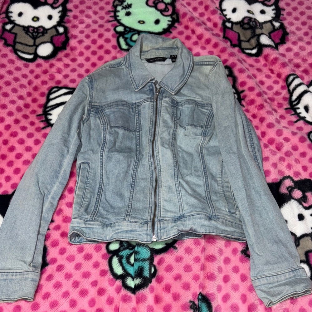 H by Halston Light Blue Jean Jacket